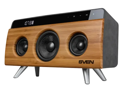 Audio System SVEN HA-930 Bamboo, 30W, Bluetooth, FM, USB, LED-display, 2x2200mA*h