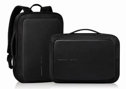 Rucsac pentru Laptop Bobby Bizz, 15.6", Piele artificială, Negru