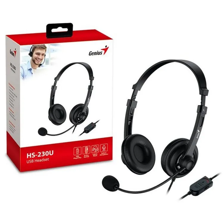 Наушники Genius HS-230U, Чёрный