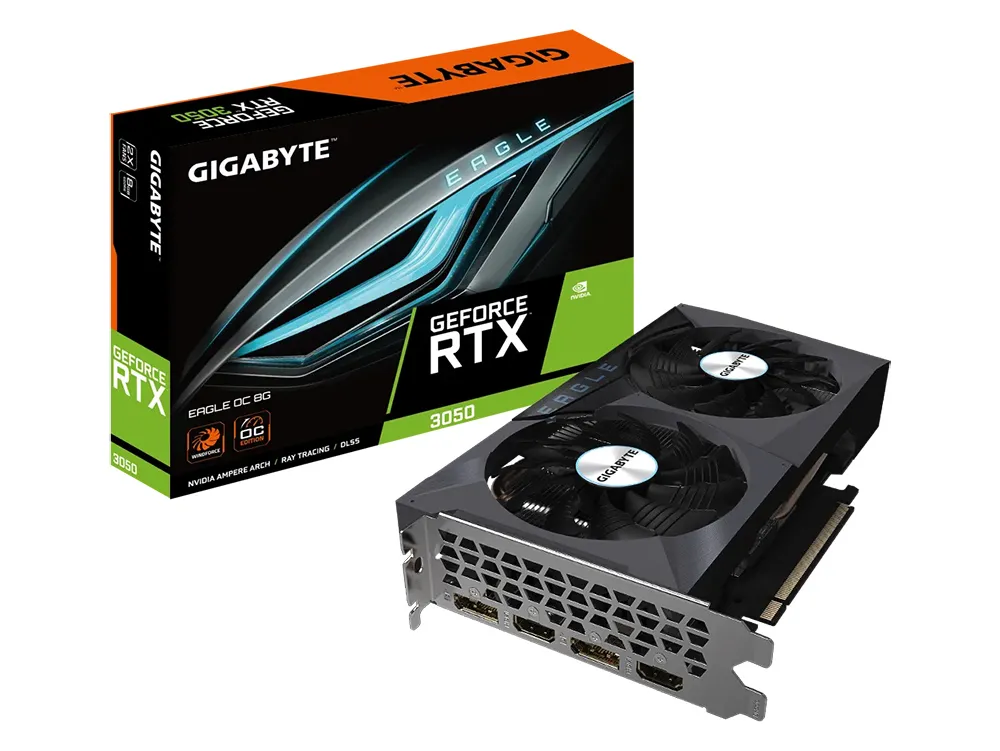 Видеокарта Gigabyte GV-N3050EAGLE OC-8GD,  8GB GDDR6 128бит