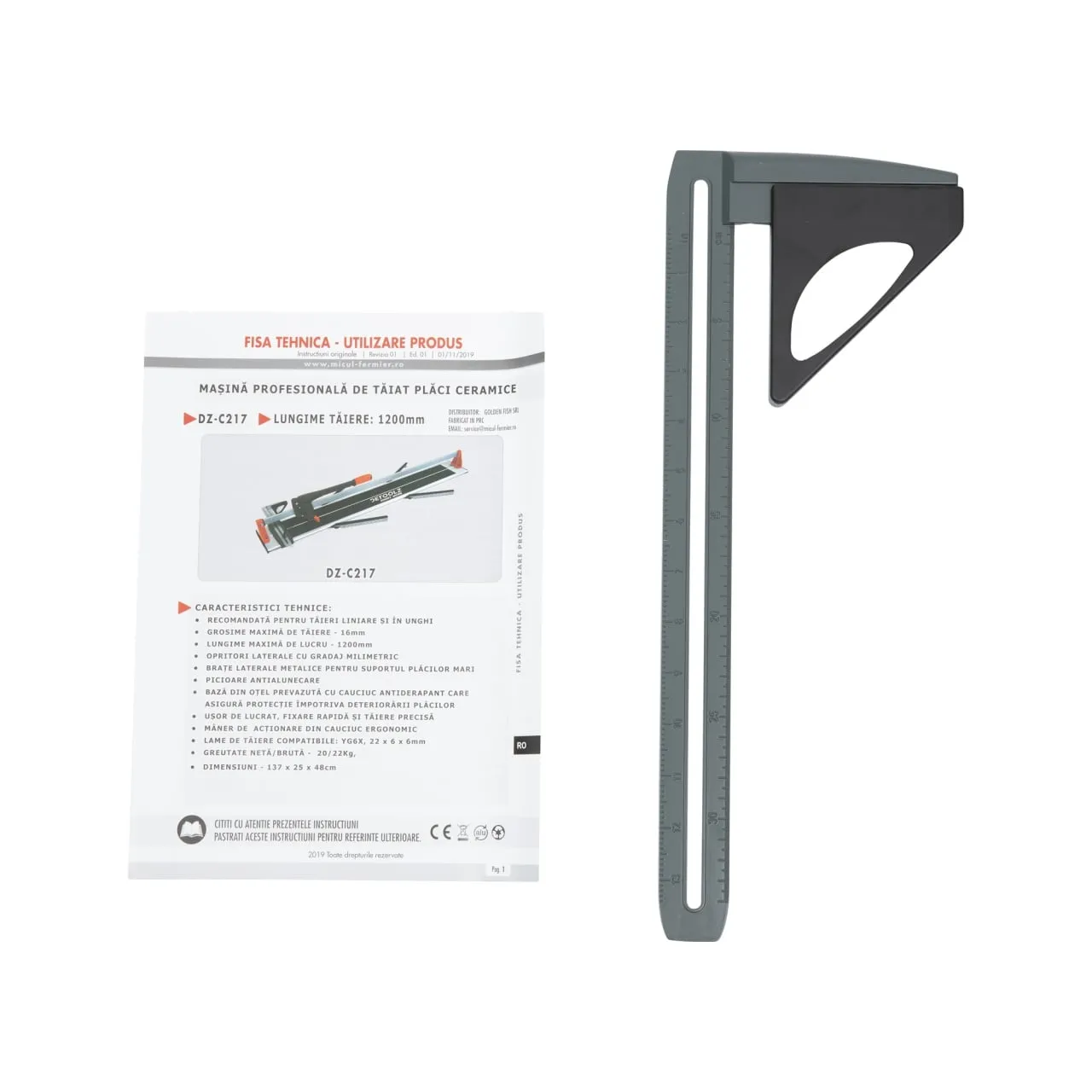 Резак для керамической плитки 1200мм DETOOLZ PRO — 2