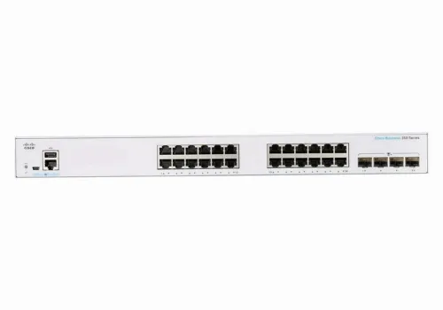 Сетевой коммутатор Cisco CBS350-24T-4X, 24x 10/100/1000 Мбит/с, 4x SFP+