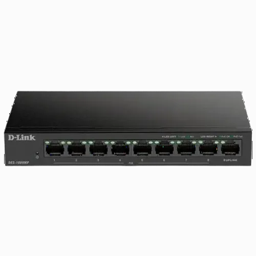Comutator PoE D-Link DES-1009MP, 8x IEEE 802.3af/at