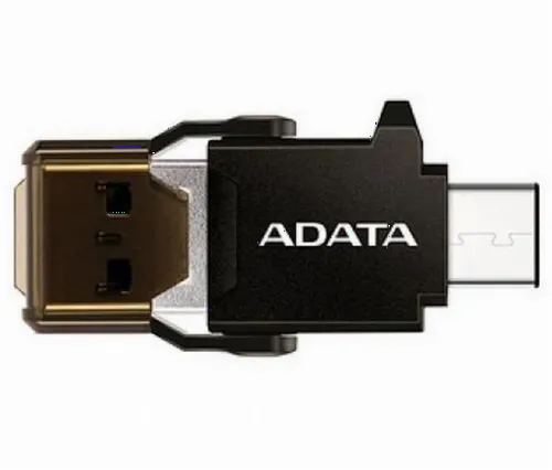 Кардридер ADATA ACMR3PL-OTG-RBK, USB Type-C, USB Type-A, Чёрный
