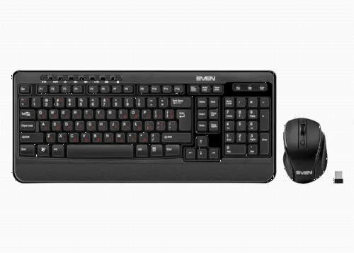 Set Tastatură + Mouse SVEN Comfort 3500, Fără fir, Negru