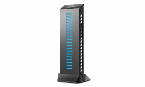 Suport pentru placă grafică Deepcool GH-01 RGB, Negru