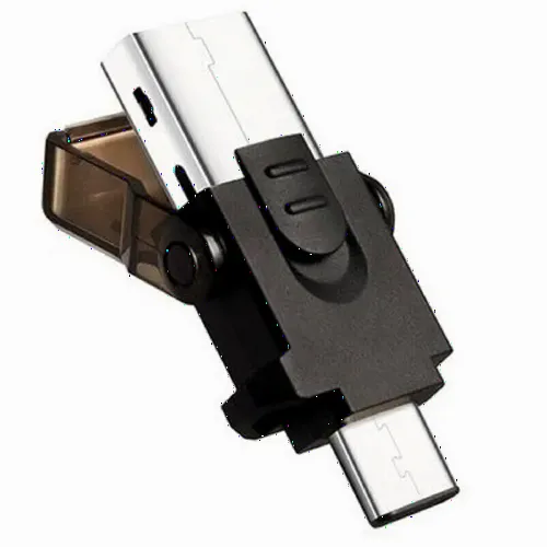 Кардридер ADATA ACMR3PL-OTG-RBK, USB Type-C, USB Type-A, Чёрный
