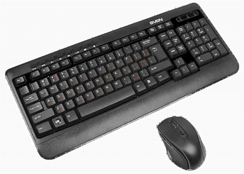 Set Tastatură + Mouse SVEN Comfort 3500, Fără fir, Negru