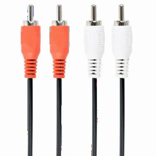 Cablu audio Cablexpert CCA-2R2R-6, 2x RCA (M) - 2x RCA (M), 1,8m, Negru