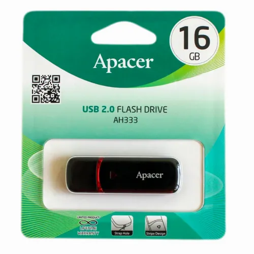 Memorie USB Apacer AH333, 16GB, Negru/Rosu