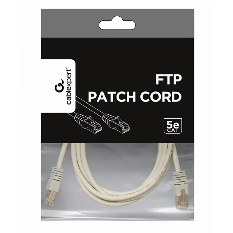 Патч-корд Cablexpert PP22-1M, Cat5e FTP, 1м, Серый