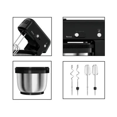 Mixer staționar Tefal QB110838, Negru