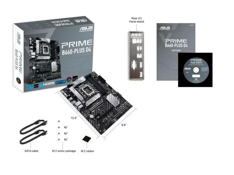 Placă de bază ASUS PRIME B660-PLUS D4, LGA1700, Intel B660, ATX