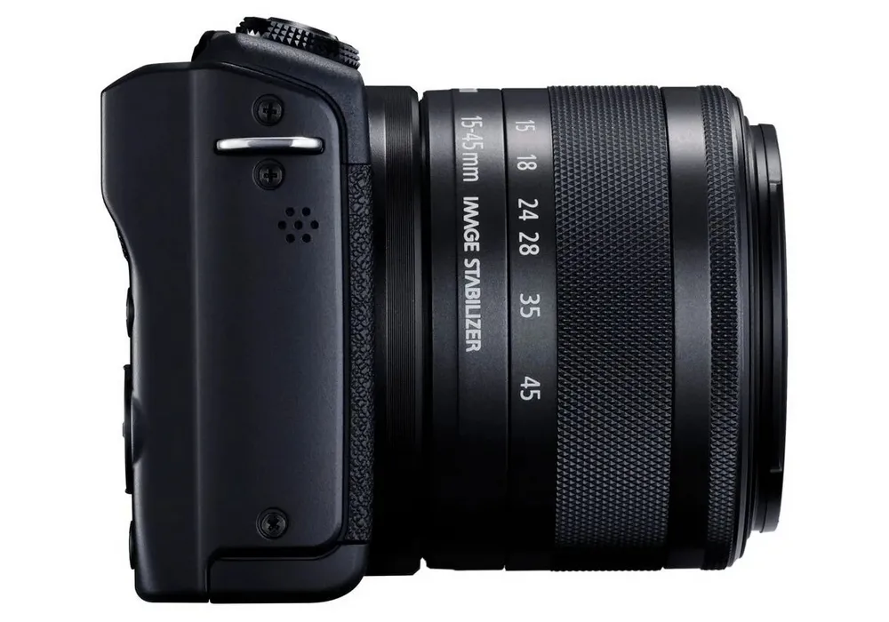 Aparat Foto Mirrorless Canon EOS M200 + EF-M 15-45 IS + EF-M 55-200 IS, Negru