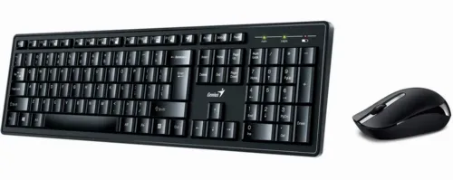 Set Tastatură + Mouse Genius Smart 8200, Fără fir, Negru