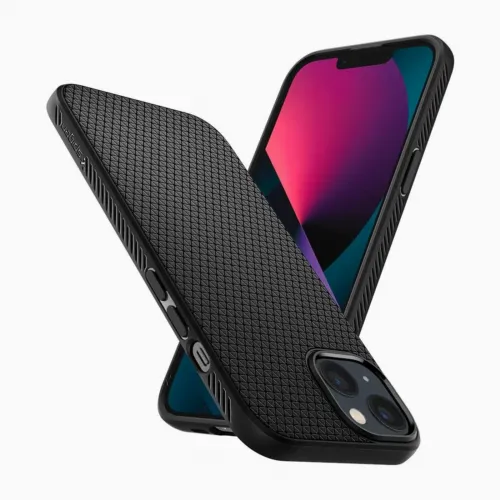 Чехол Spigen iPhone 13, Liquid Air, Матовый черный