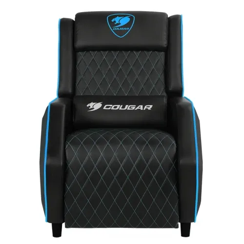 Scaun Gaming Cougar Ranger, PVC Piele, Negru/Albastru