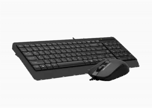 Set Tastatură + Mouse A4Tech F1512, Cu fir, Negru