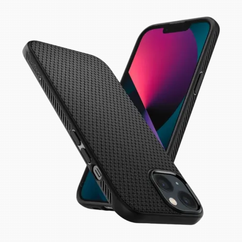 Чехол Spigen iPhone 13, Liquid Air, Матовый черный