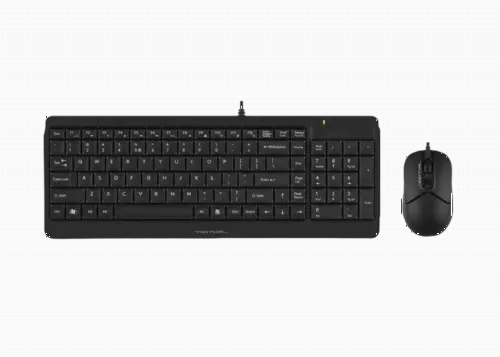 Set Tastatură + Mouse A4Tech F1512, Cu fir, Negru