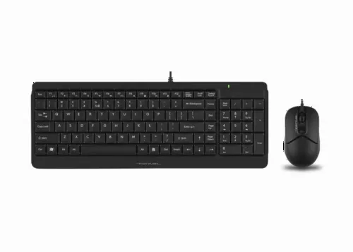 Set Tastatură + Mouse A4Tech F1512, Cu fir, Negru