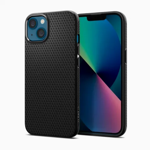 Чехол Spigen iPhone 13, Liquid Air, Матовый черный