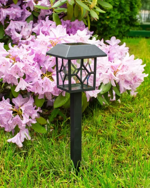 Lampa de gradina JUMI cu panou solar (forma felinar)