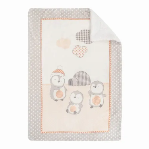 Pătură Kikka Boo Pingui Family, Bej