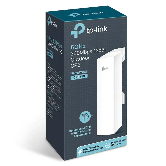 Наружная точка доступа TP-LINK CPE510, 300 Мбит/с, Белый