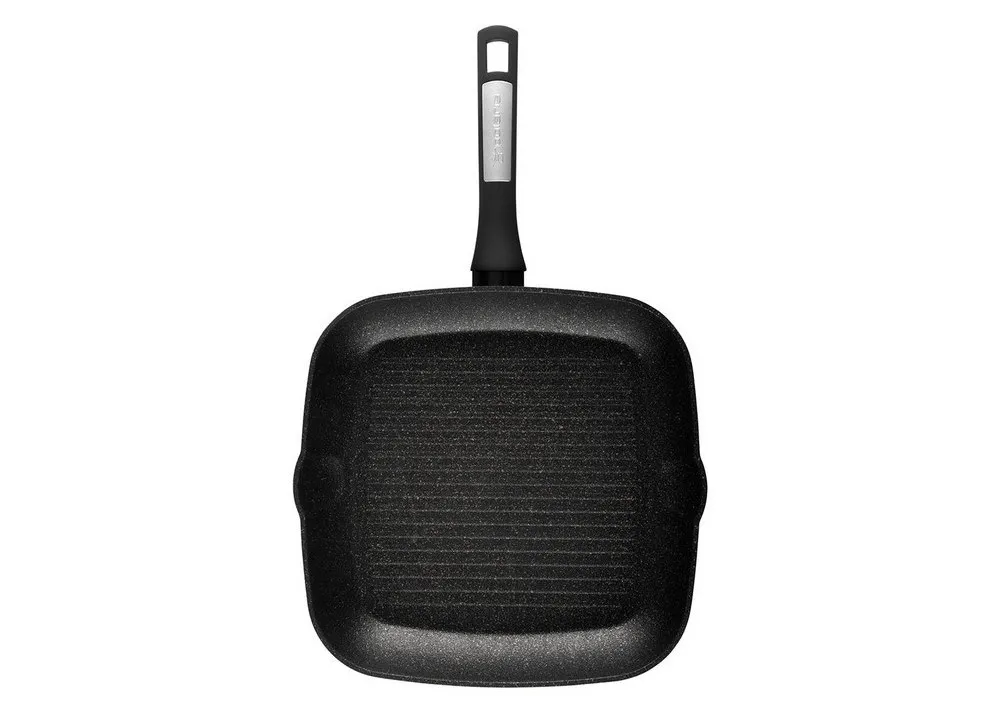 Tigaie-grill Polaris Monolit-28G, 28cm, Negru