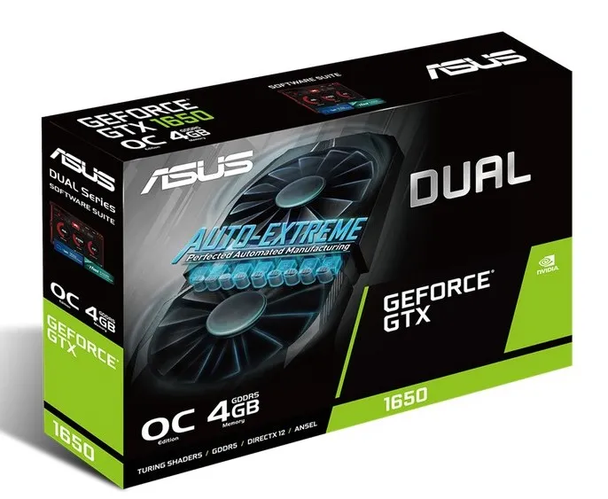 Видеокарта ASUS DUAL-GTX1650-O4G,  4ГБ GDDR5 128бит