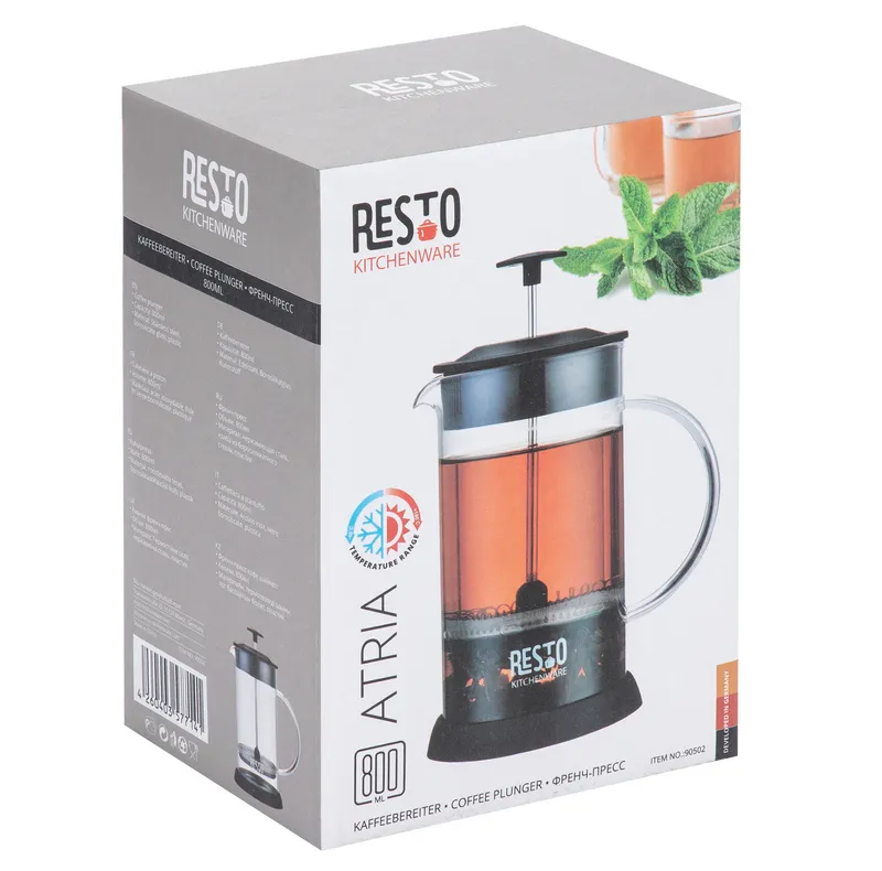 Cafetiera French Press RESTO 90502, 0,8L, Negru