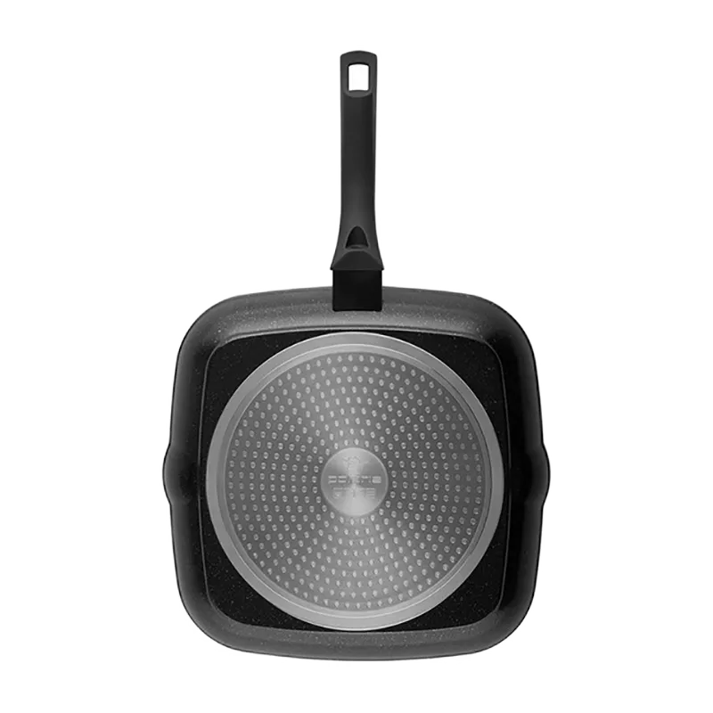 Tigaie-grill Polaris Monolit-28G, 28cm, Negru