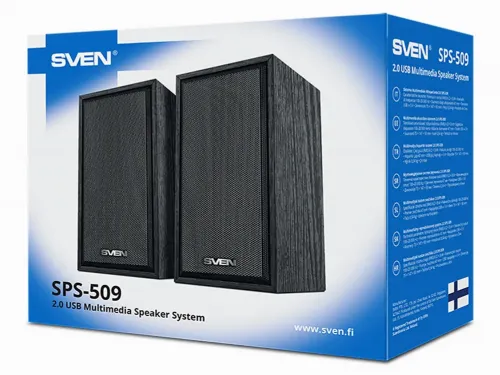 Компьютерные колонки 2.0 SVEN SPS-509, Чёрный