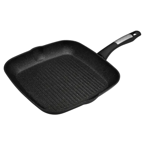 Tigaie-grill Polaris Monolit-28G, 28cm, Negru