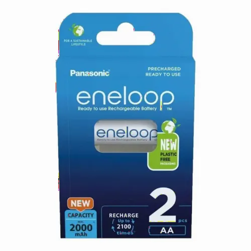  AA  Eneloop 2000mAh, Blister*2, Panasonic, BK-3MCDE/2BE