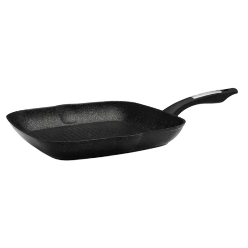 Tigaie-grill Polaris Monolit-28G, 28cm, Negru