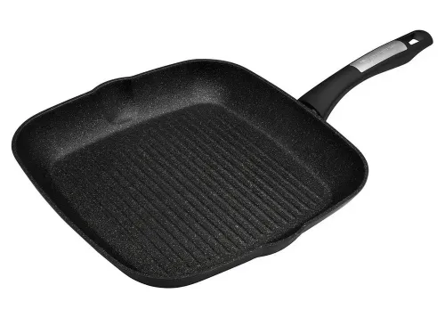 Tigaie-grill Polaris Monolit-28G, 28cm, Negru