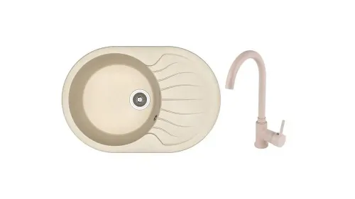 SET chiuveta Dr Gans Berta 760 + SanDonna F 7073 bej