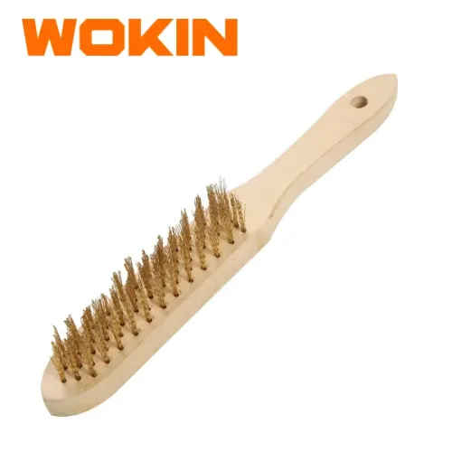 Щётка металлическая с деревянной ручкой WOKIN 4 ряда