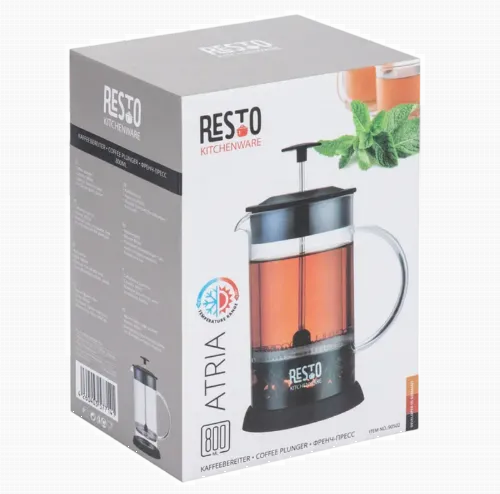 Cafetiera French Press RESTO 90502, 0,8L, Negru