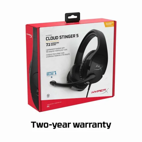 Игровая Гарнитура HyperX Cloud Stinger S, Проводной аналоговый, Чёрный
