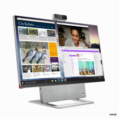 Computer All-in-One Lenovo YOGA AIO 7 27ACH6, 27", AMD Ryzen 7 5800H, 32GB/1024GB, Windows 11 Home, Argintiu