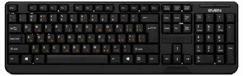 Tastatură SVEN KB-C2200W, Fără fir, Negru