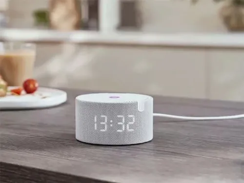 Yandex station mini YNDX-00020G  Grey with clock.