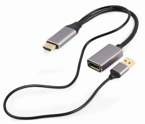 Adaptor Cablexpert A-HDMIM-DPF-02, HDMI (M) - DisplayPort (M), 0.1 m, Negru