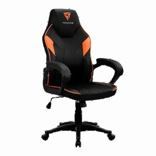 Игровое кресло ThunderX3 EC1, Искусственная кожа, Чёрный/Оранжевый