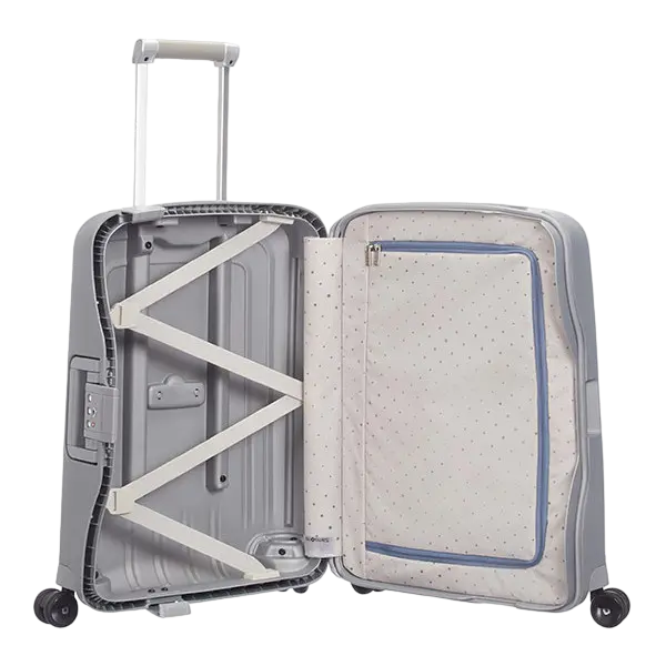 Valiza Samsonite S'CURE cu 4 roti 55/20 ARGINTIU 1st