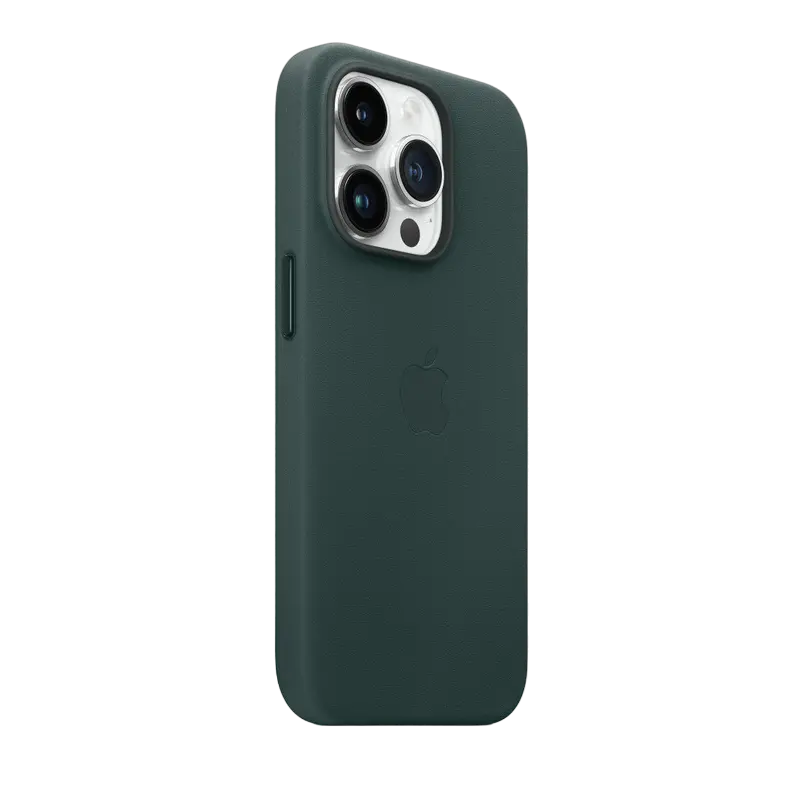 Original iPhone 14 Pro Leather Case with MagSafe - Forest Green, Model A2908