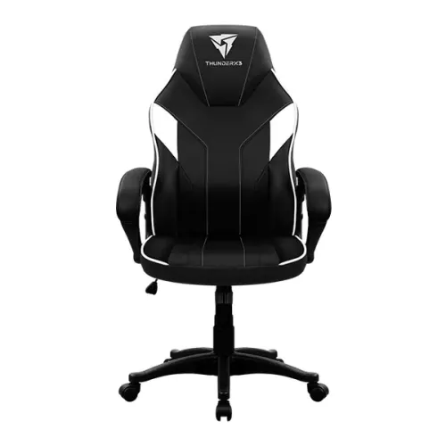 Игровое кресло ThunderX3 EC1, Искусственная кожа, Чёрный/Белый